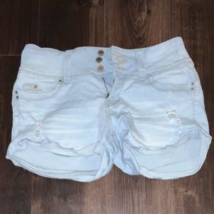 Light wash jeans shorts